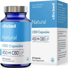 Load image into Gallery viewer, Elixinol Natural CBD Capsules 450mg