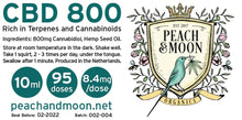 Load image into Gallery viewer, Peach & Moon CBD 800 10ml 800mg